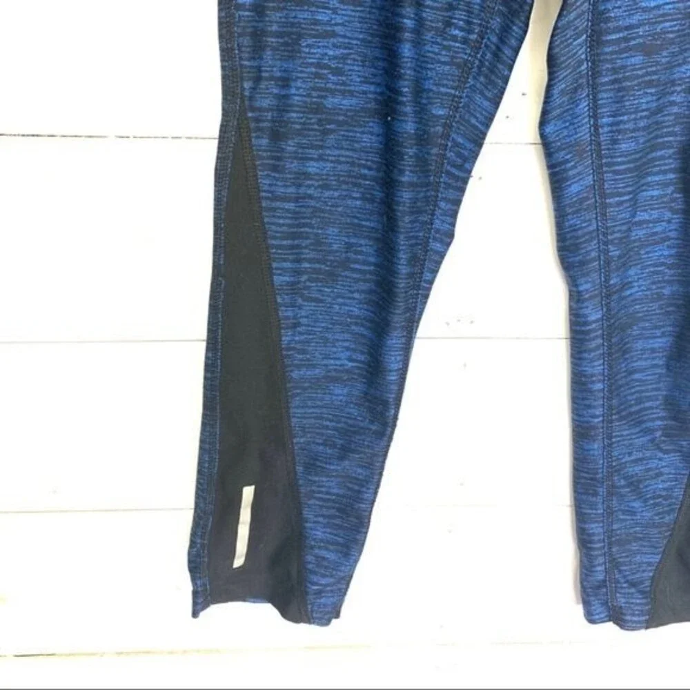 NIKE leggings womens blue heathered dri fit crop xsmall